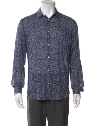 Sandro Floral Print Long Sleeve Shirt