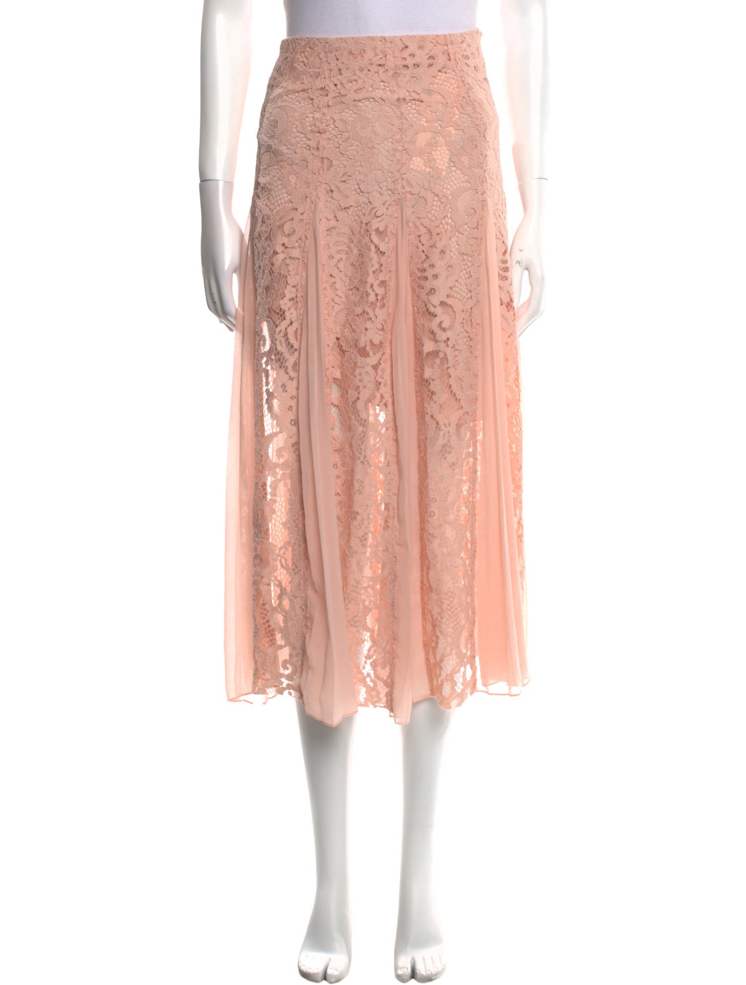 Sandro Lace Pattern Midi Length Skirt