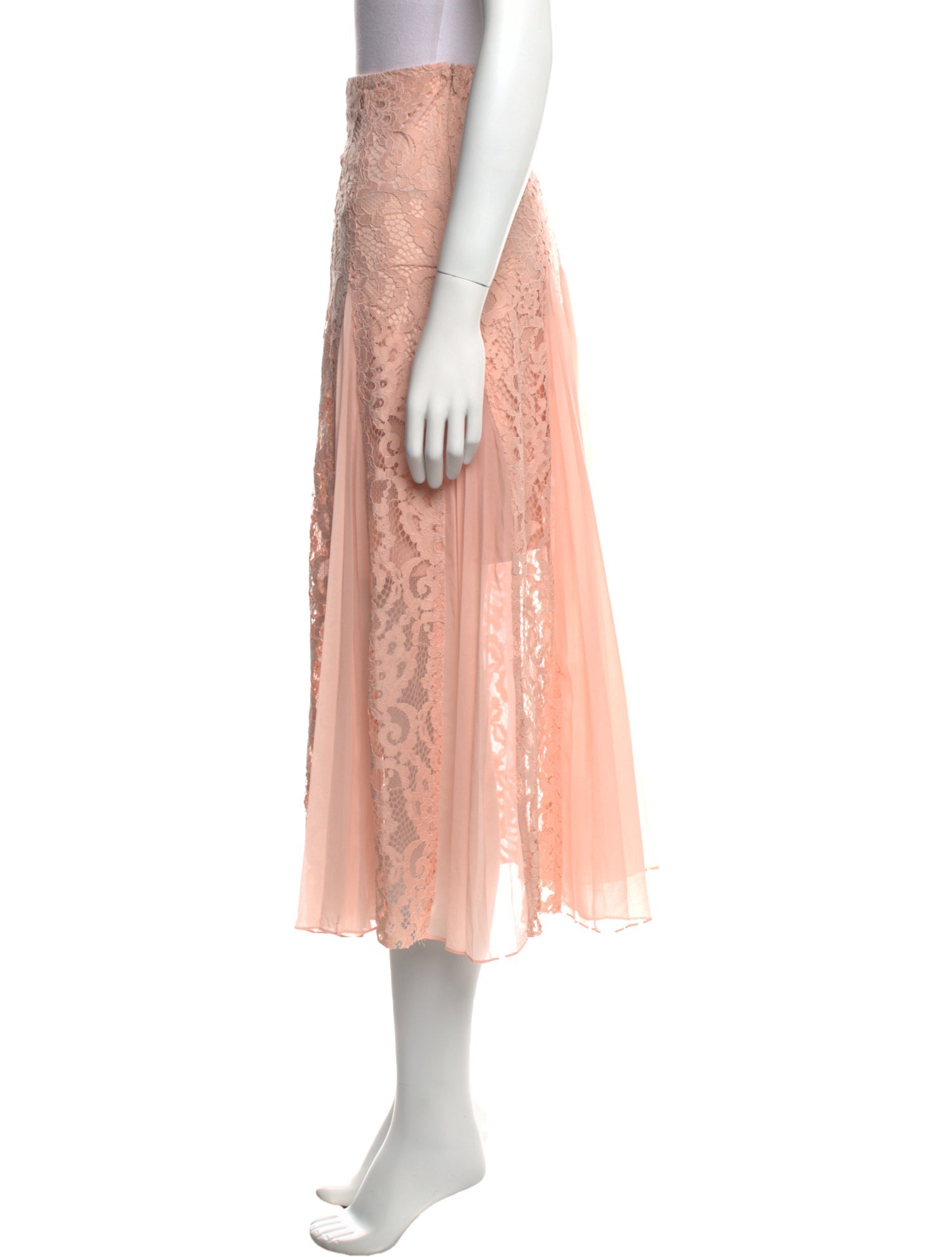 Sandro Lace Pattern Midi Length Skirt