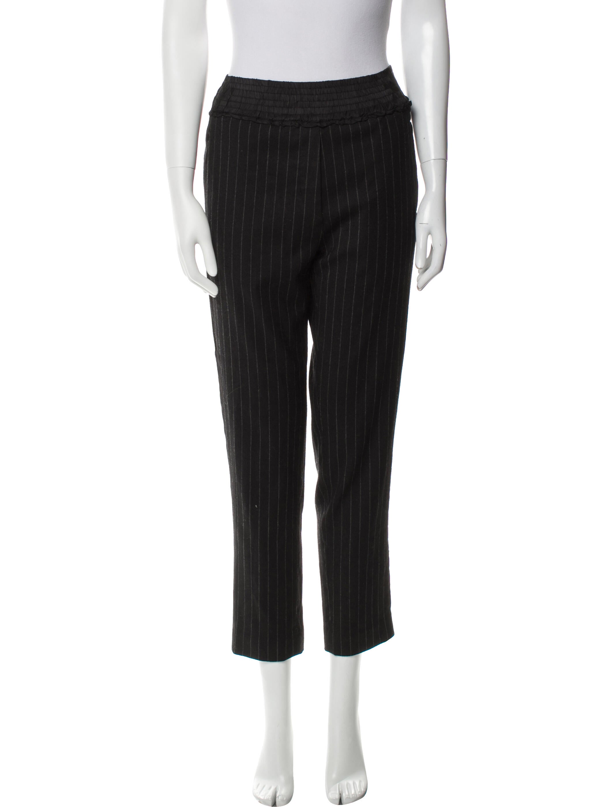 Sandro Striped Straight Leg Pants