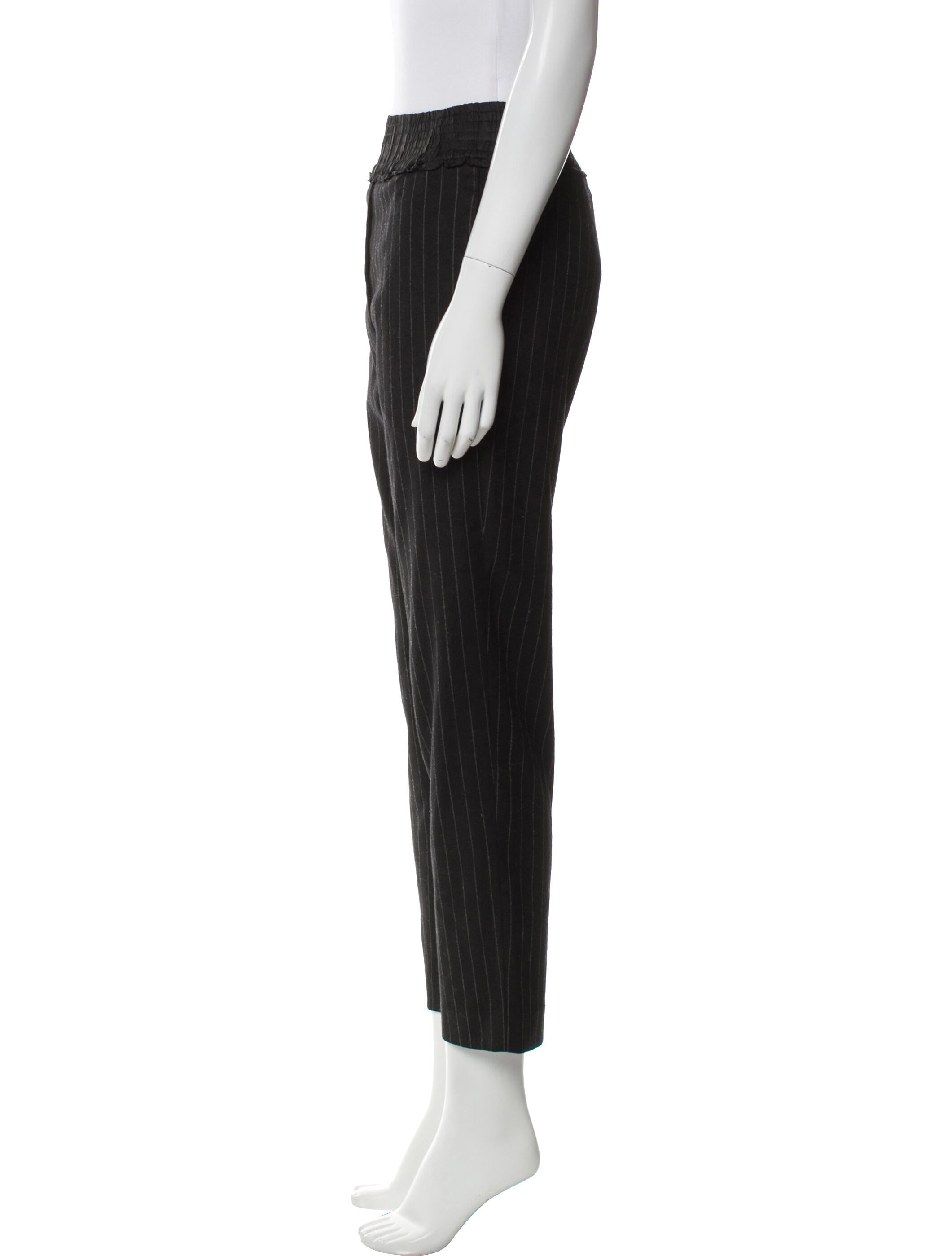 Sandro Striped Straight Leg Pants