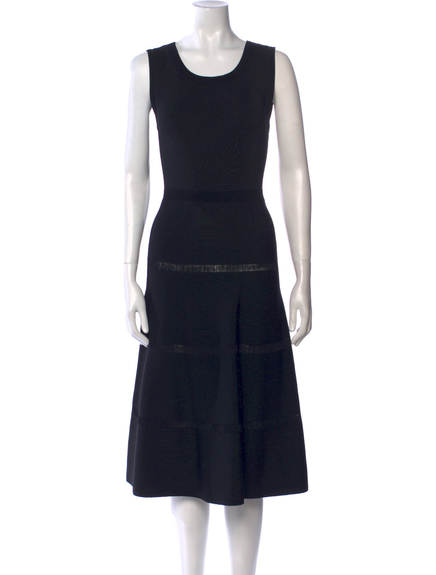 Sandro Scoop Neck Midi Length Dress