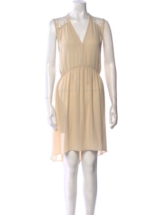 Sandro V-Neck Knee-Length Dress