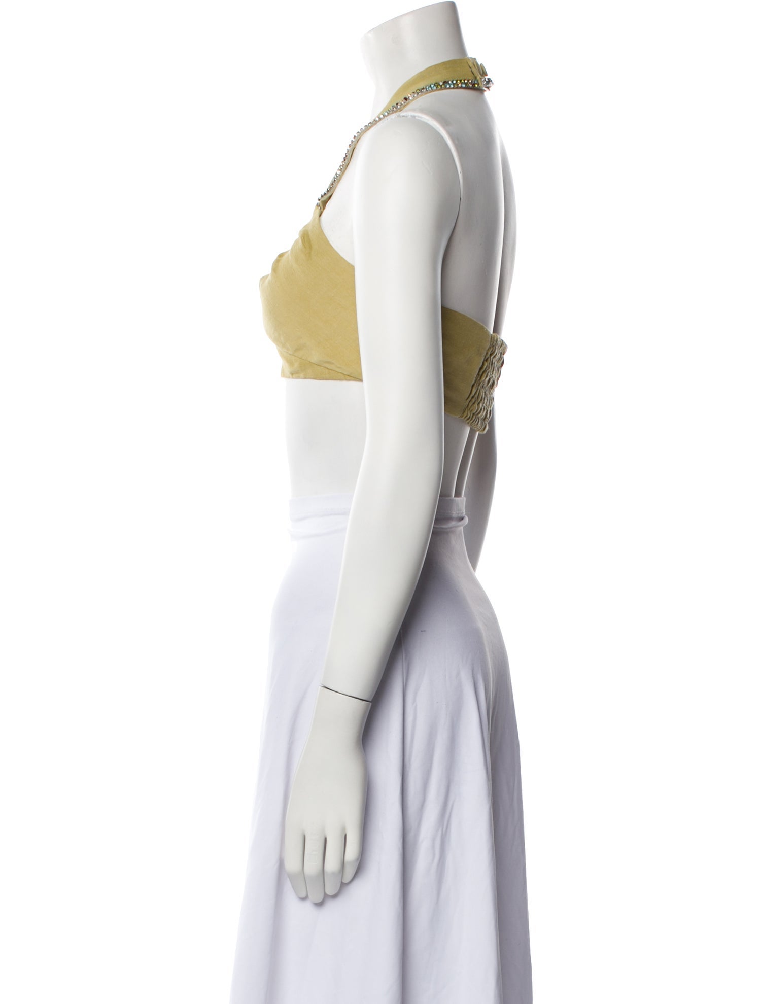 Sandro Wool Halterneck Crop Top