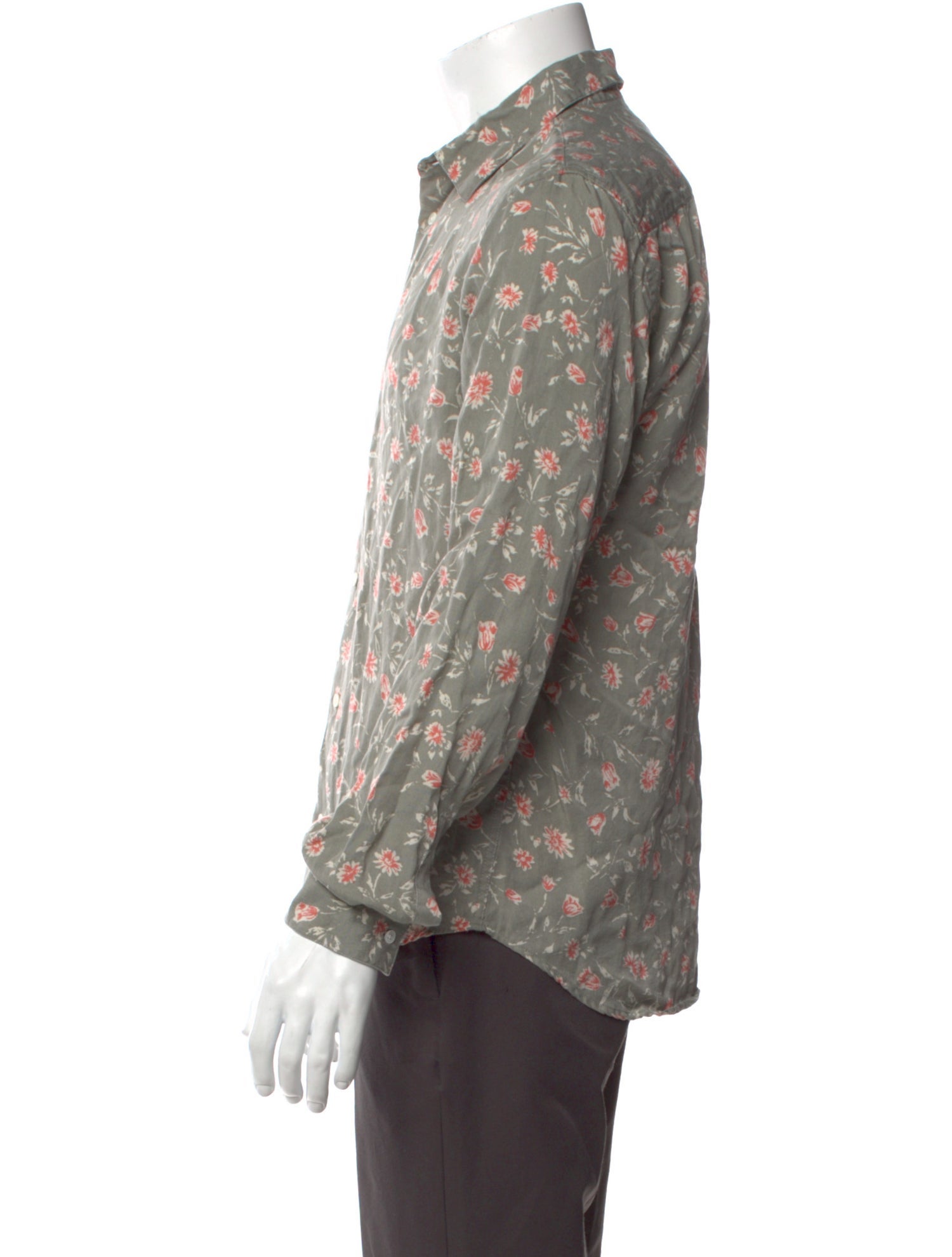 Sandro Floral Print Long Sleeve Shirt