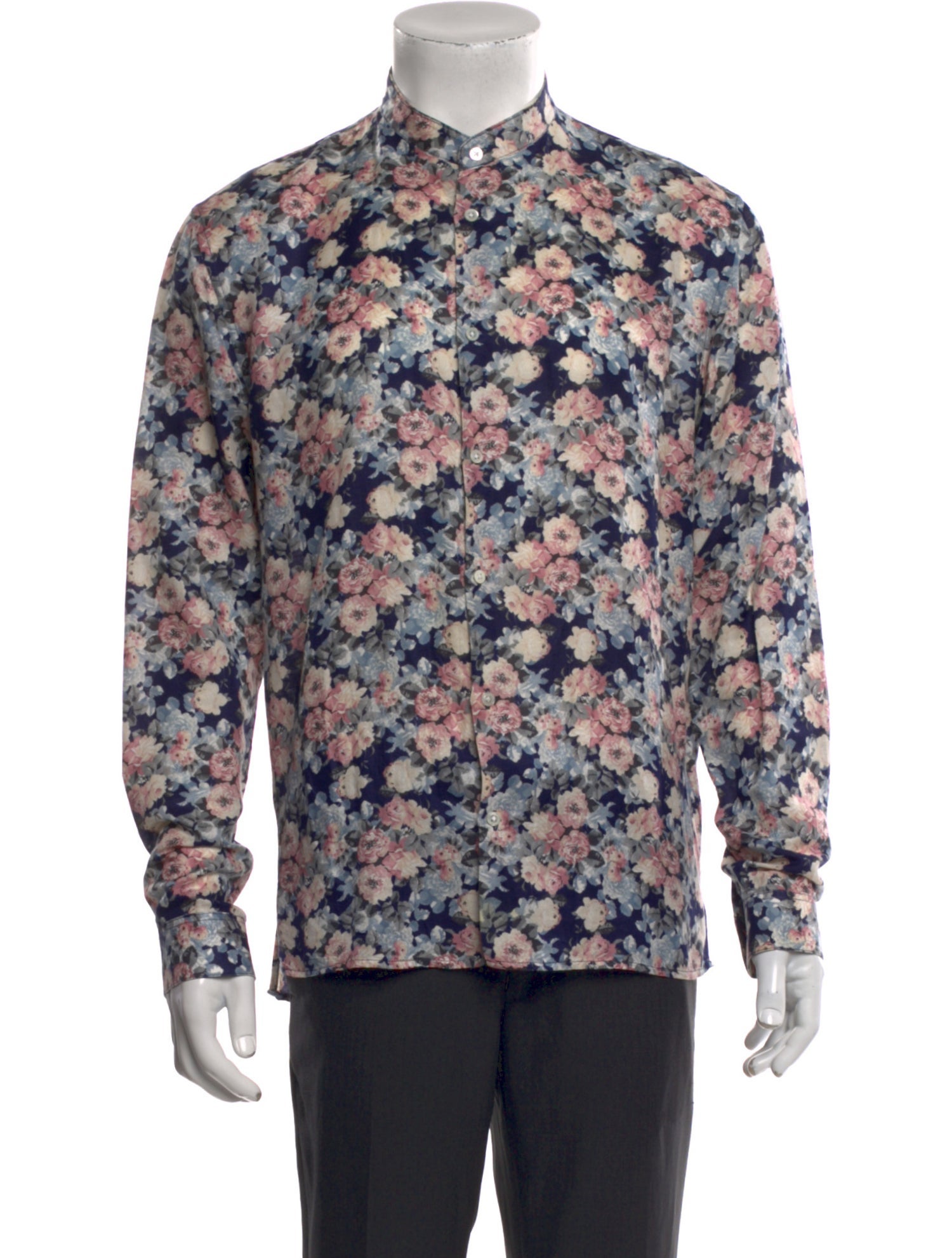 Sandro Floral Print Long Sleeve Shirt