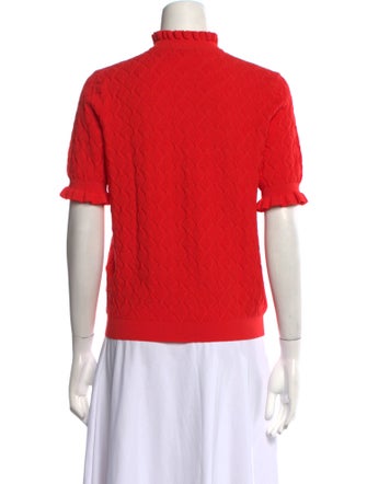 Sandro V-Neck Short Sleeve Blouse