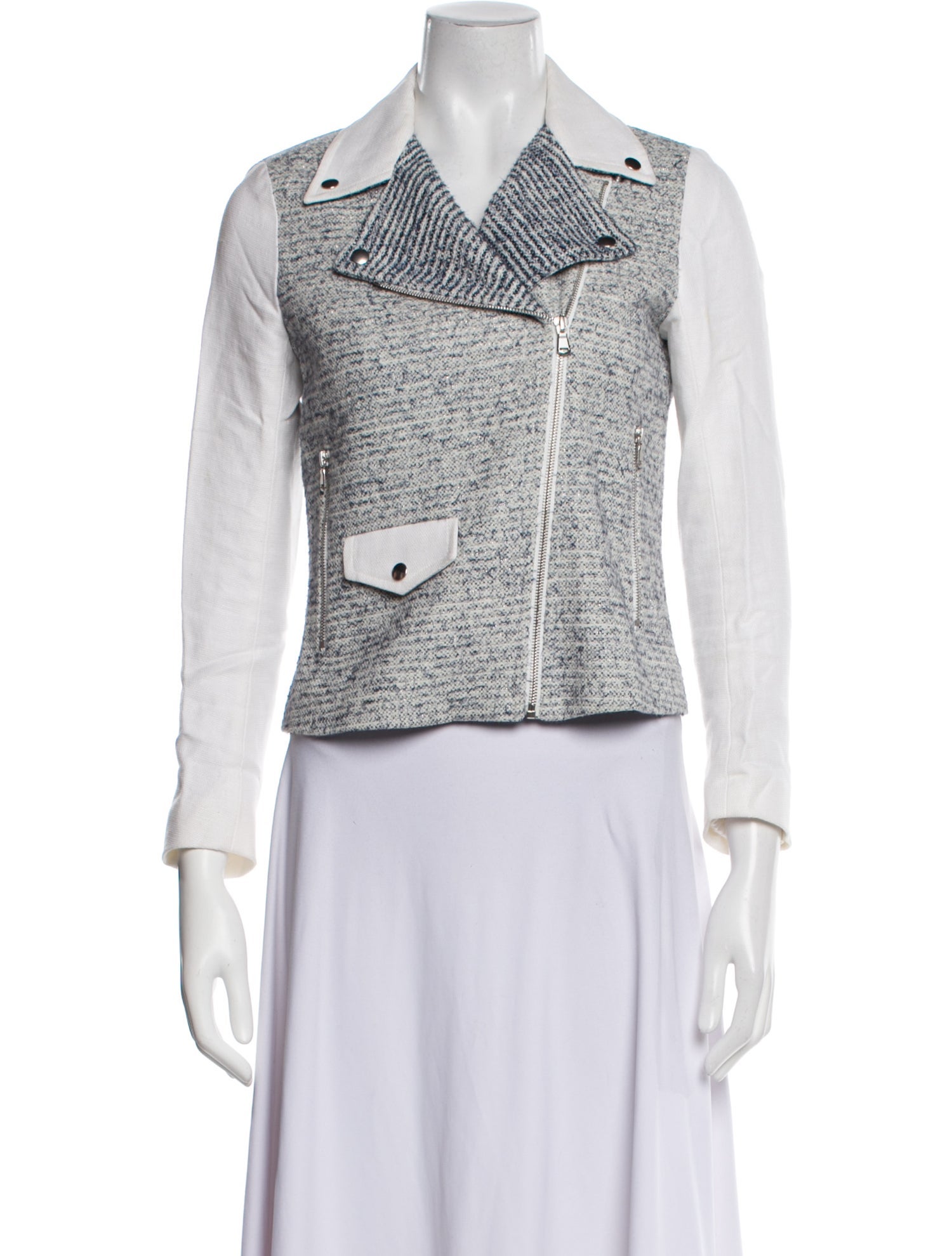 Sandro Tweed Pattern Vest