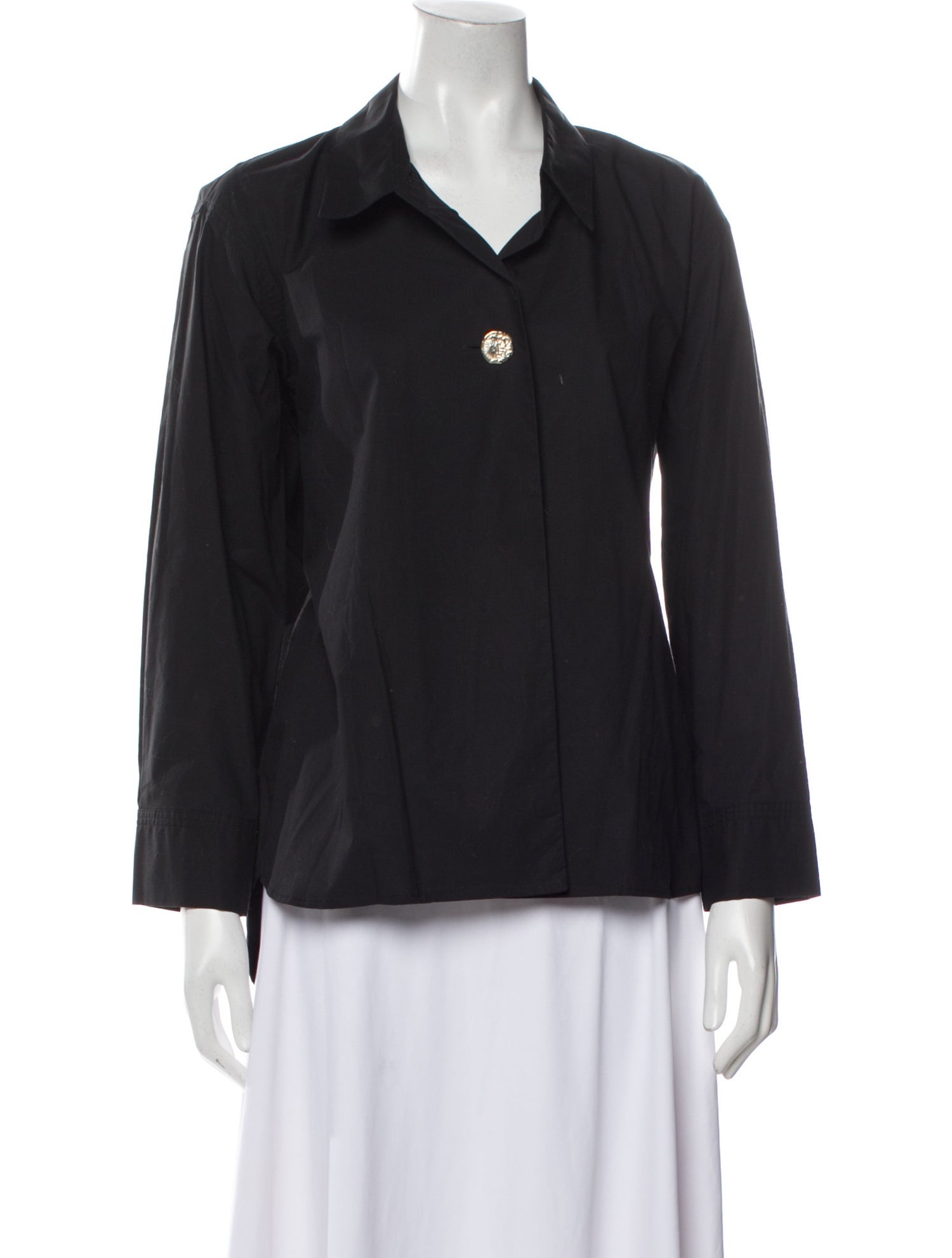 Sandro Long Sleeve Button-Up Top