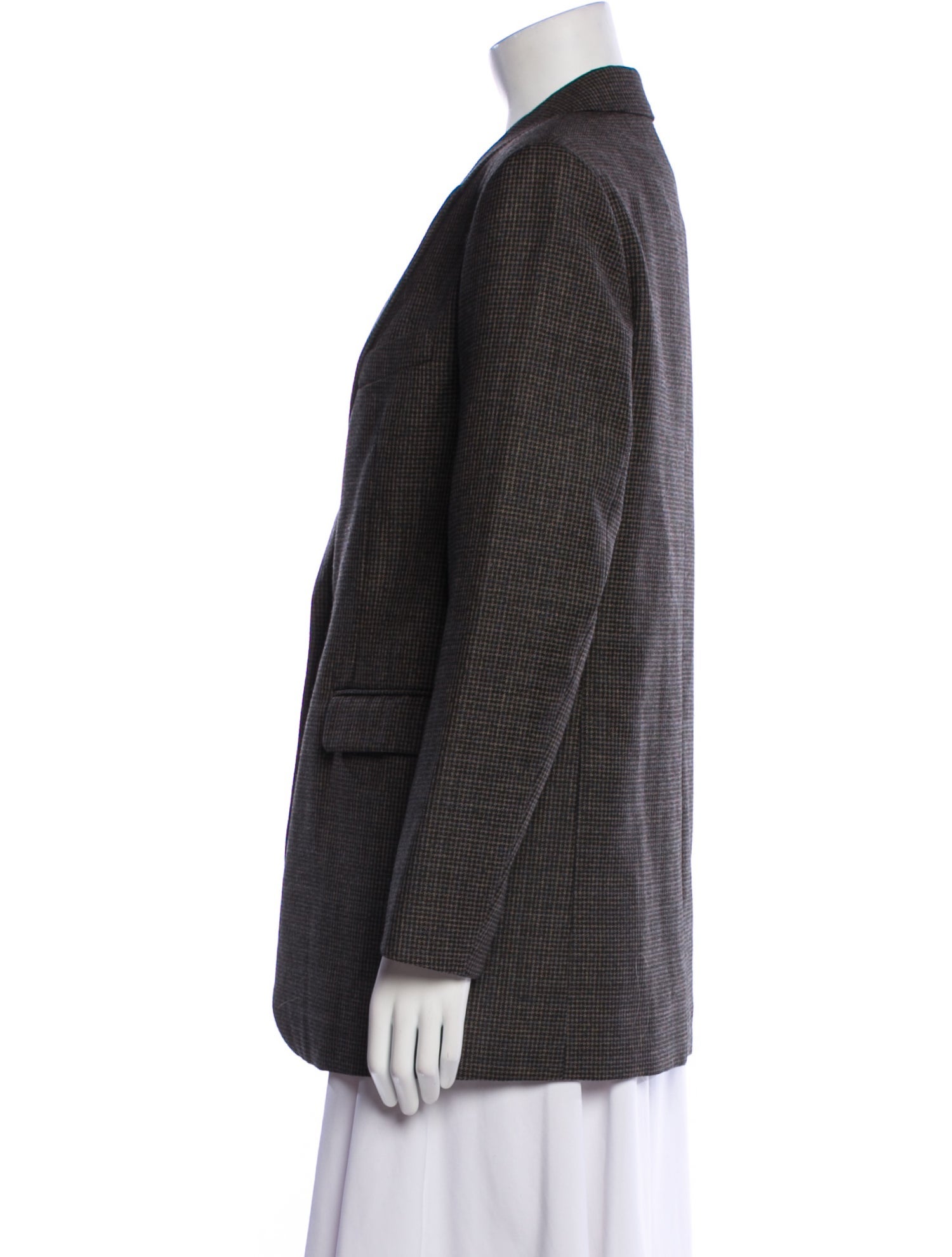 Sandro Plaid Print Blazer