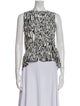Sandro Printed Bateau Neckline Top
