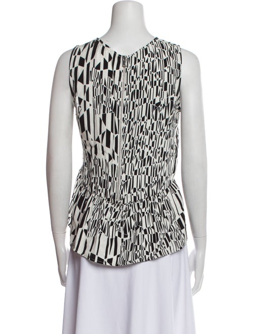 Sandro Printed Bateau Neckline Top