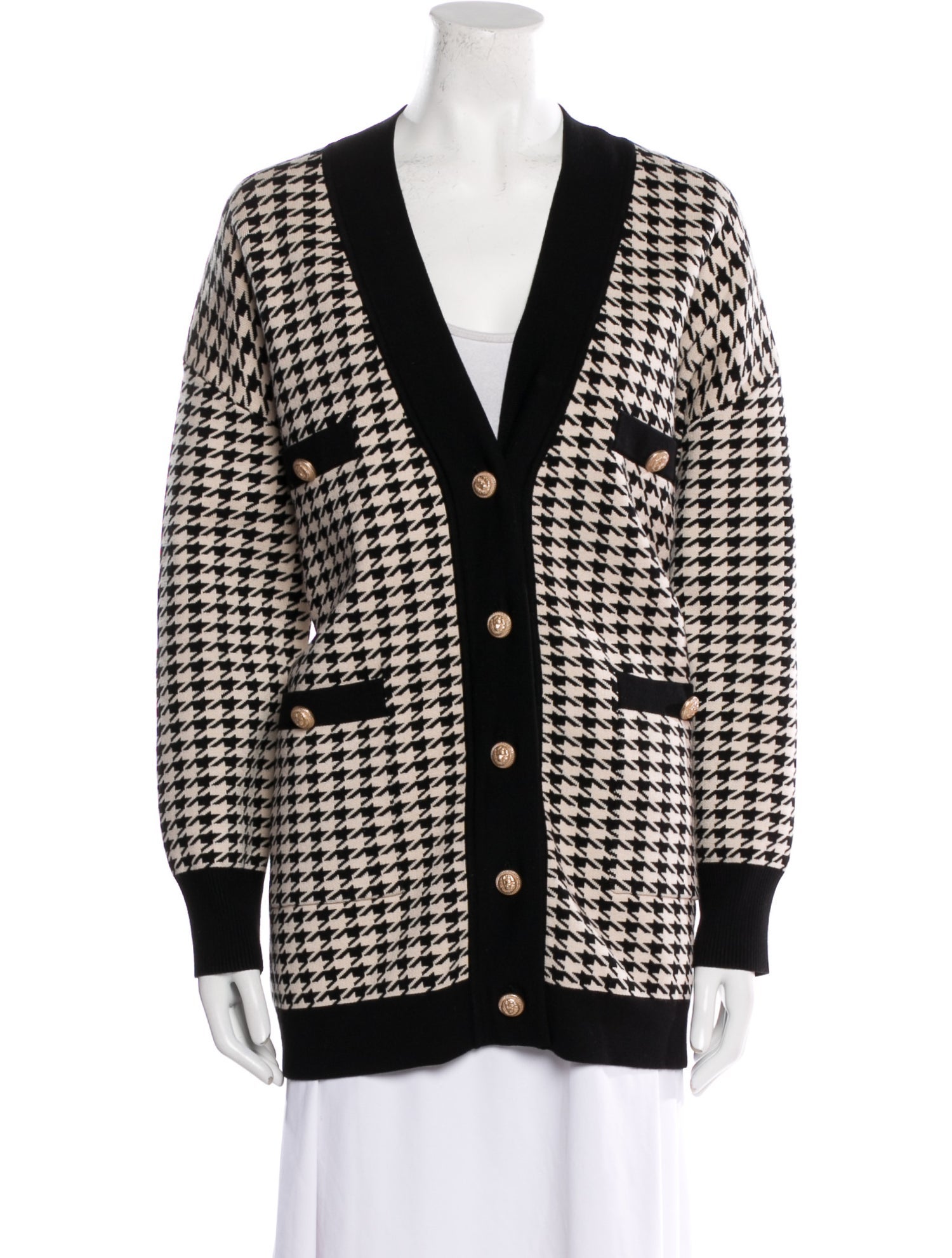 Sandro Houndstooth Print Coat