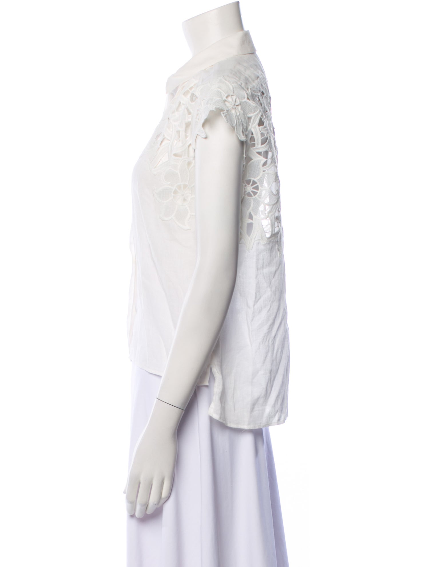 Sandro Short Sleeve Button-Up Top