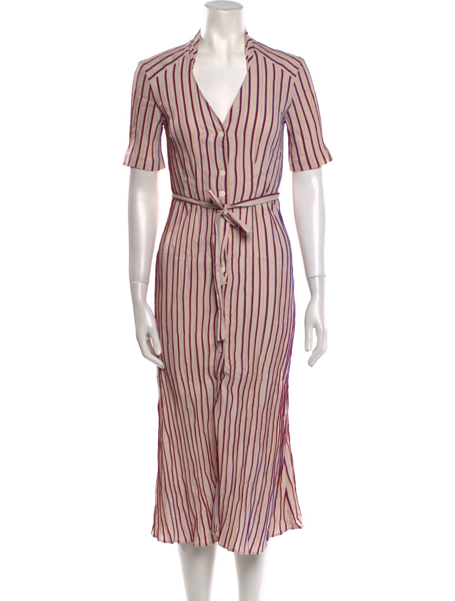 Sandro Striped Midi Length Dress