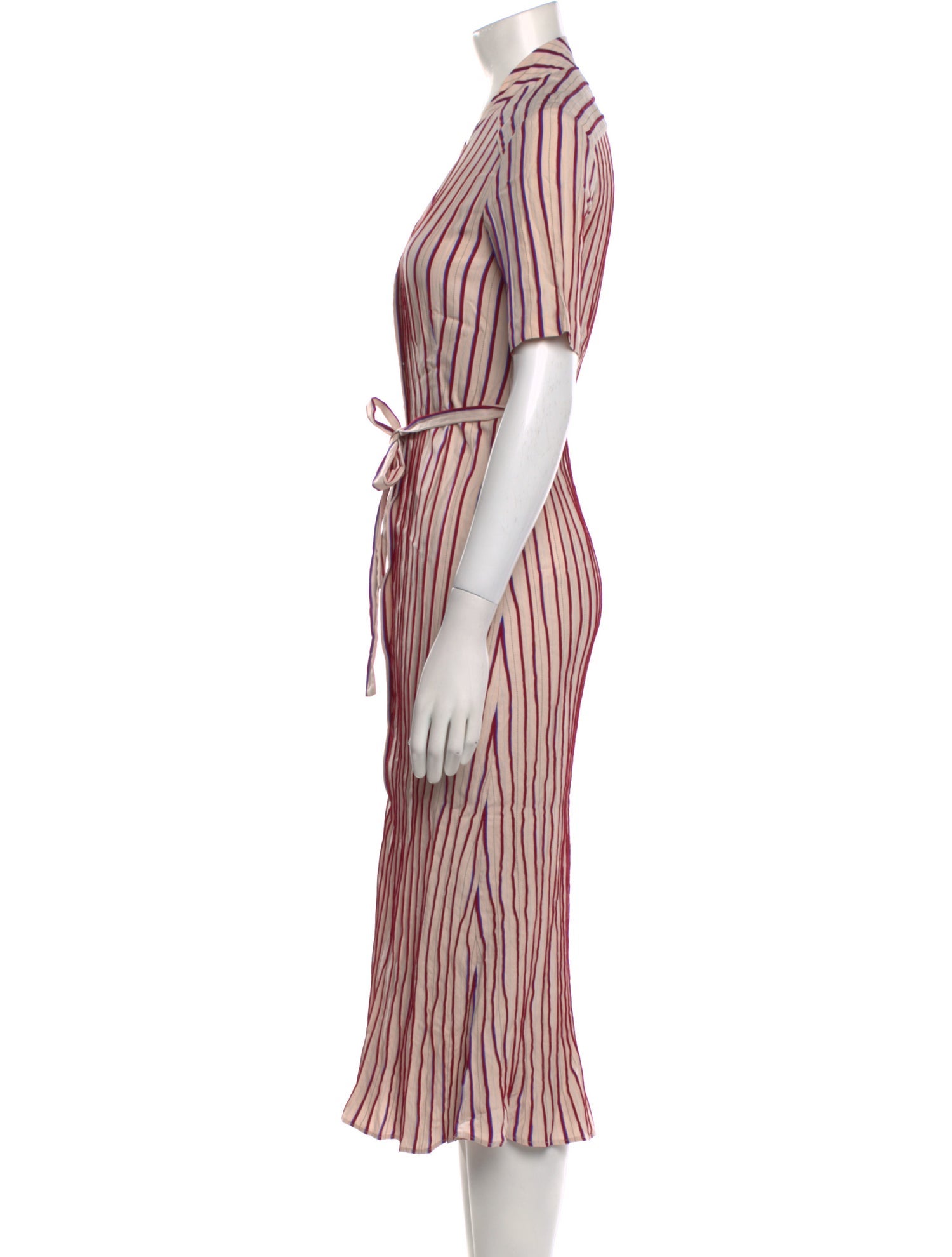 Sandro Striped Midi Length Dress