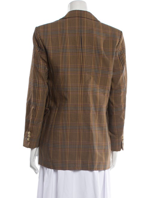 Sandro Wool Plaid Print Blazer