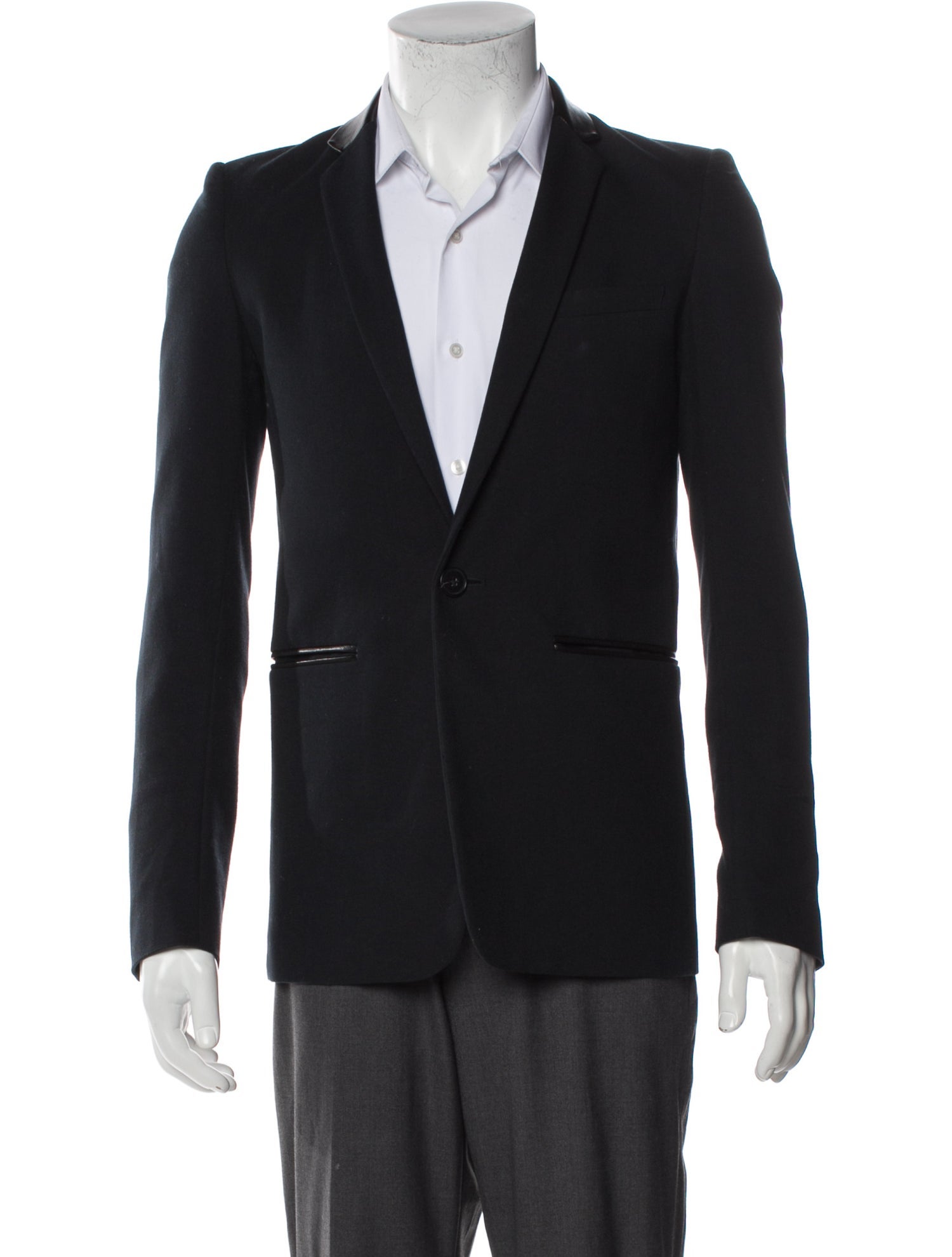 Sandro Leather Trim Embellishment Blazer