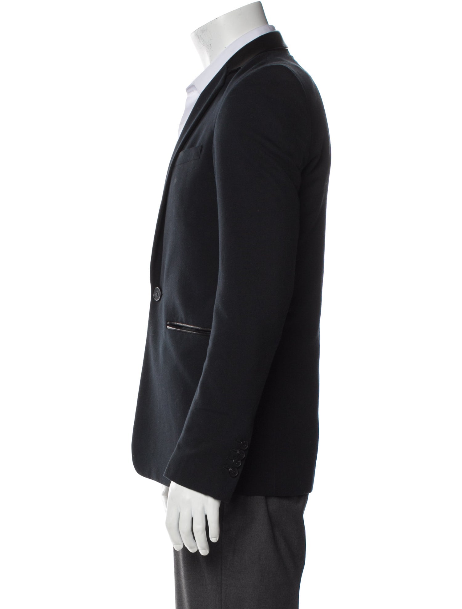 Sandro Leather Trim Embellishment Blazer