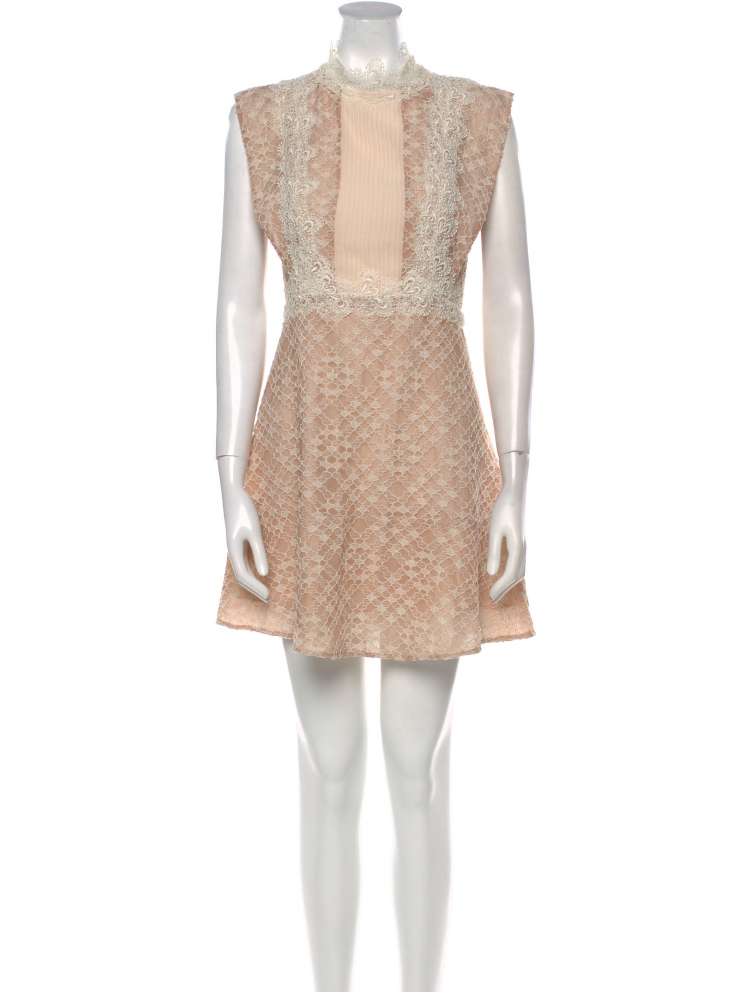 Sandro Lace Pattern Mini Dress