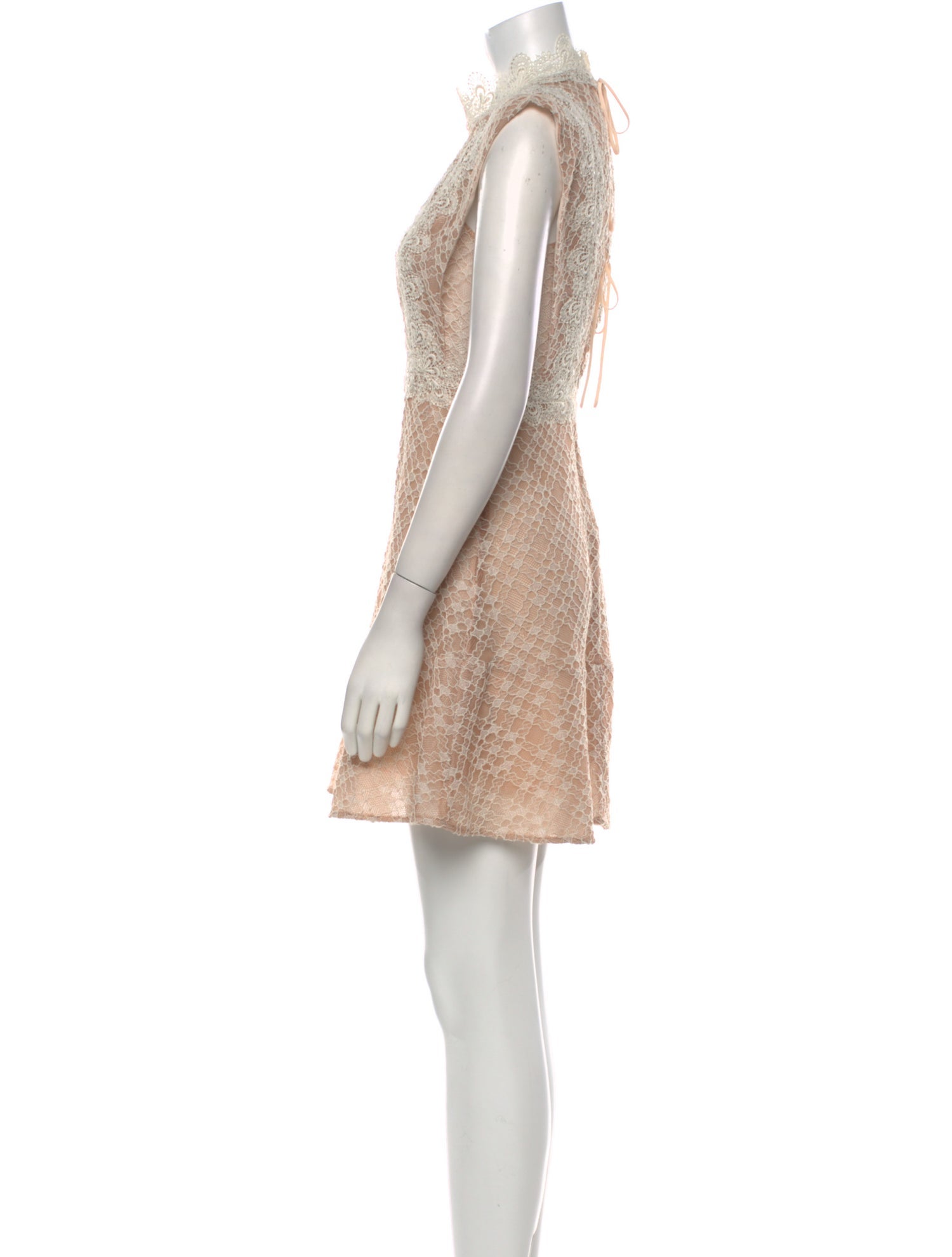 Sandro Lace Pattern Mini Dress