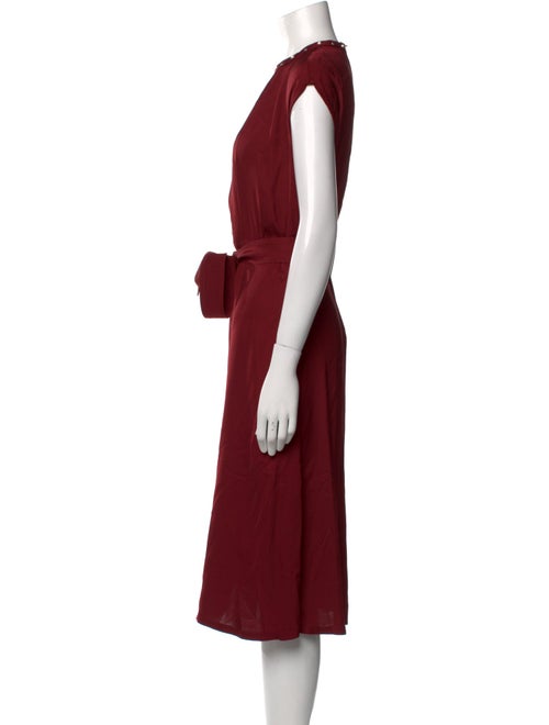 Sandro Crew Neck Midi Length Dress