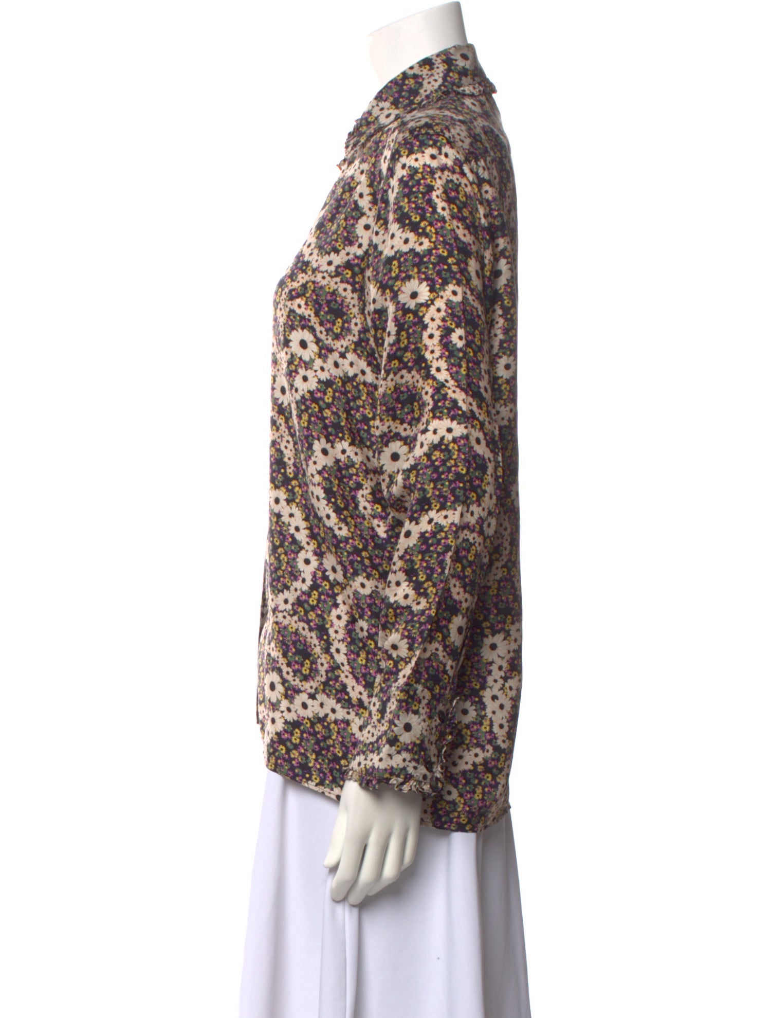 Sandro Silk Floral Print Blouse