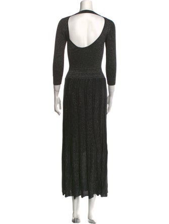 Sandro Scoop Neck Long Dress