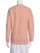 Sandro Houndstooth Print Plunge Neckline Sweater