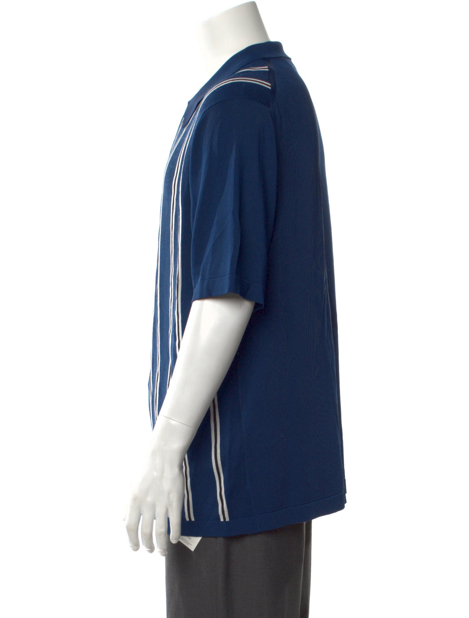 Sandro Striped Collar Polo Shirt