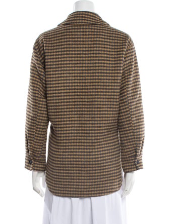 Sandro Wool Houndstooth Print Blazer