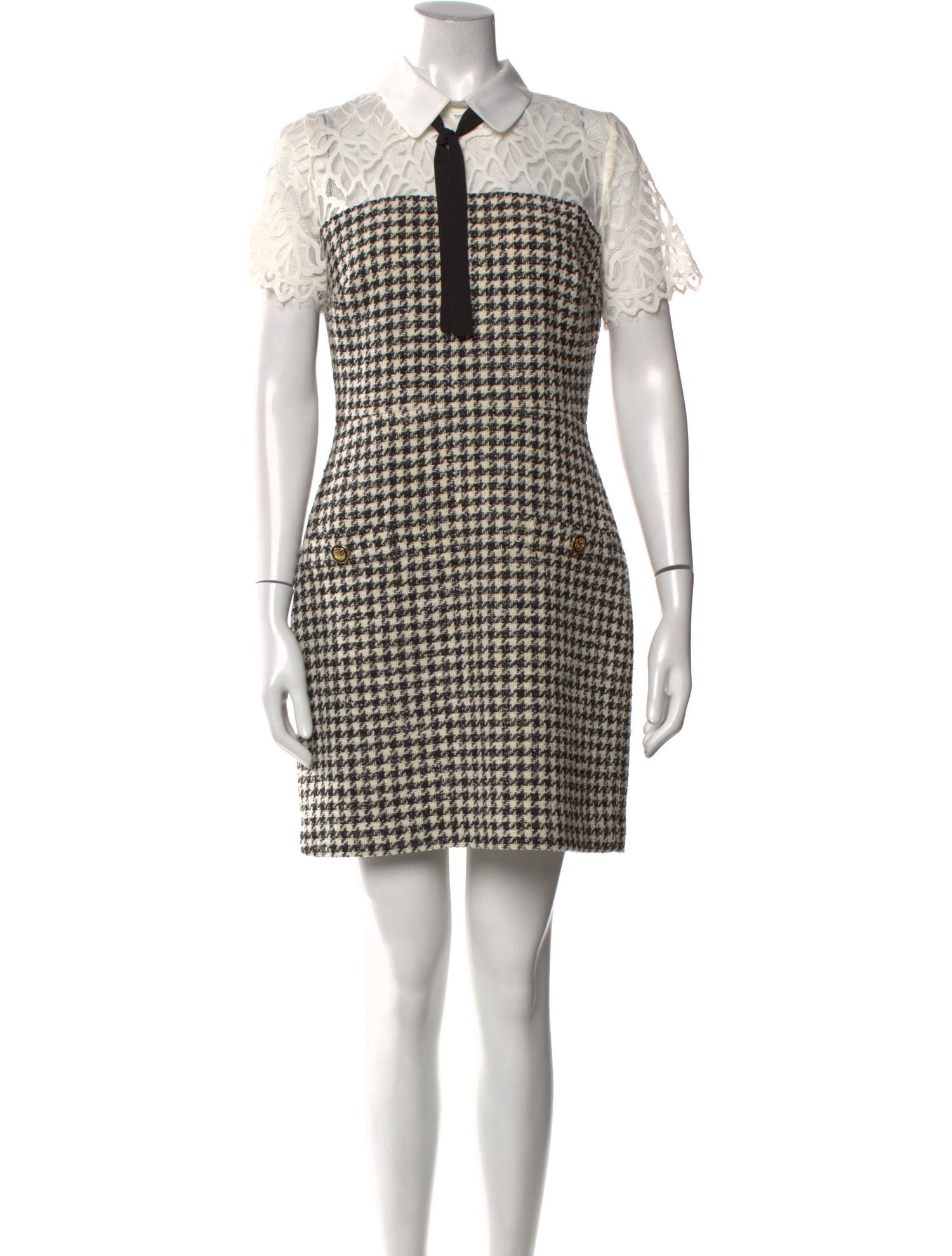 Sandro Plaid Print Mini Dress