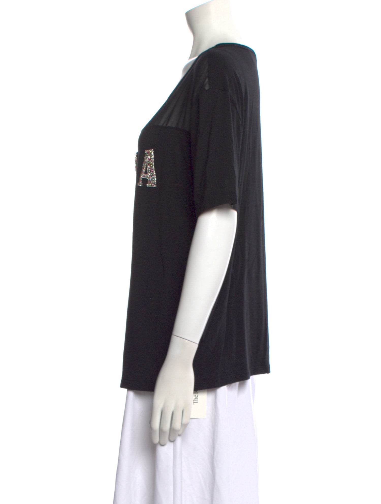 Sandro Graphic Print Scoop Neck T-Shirt