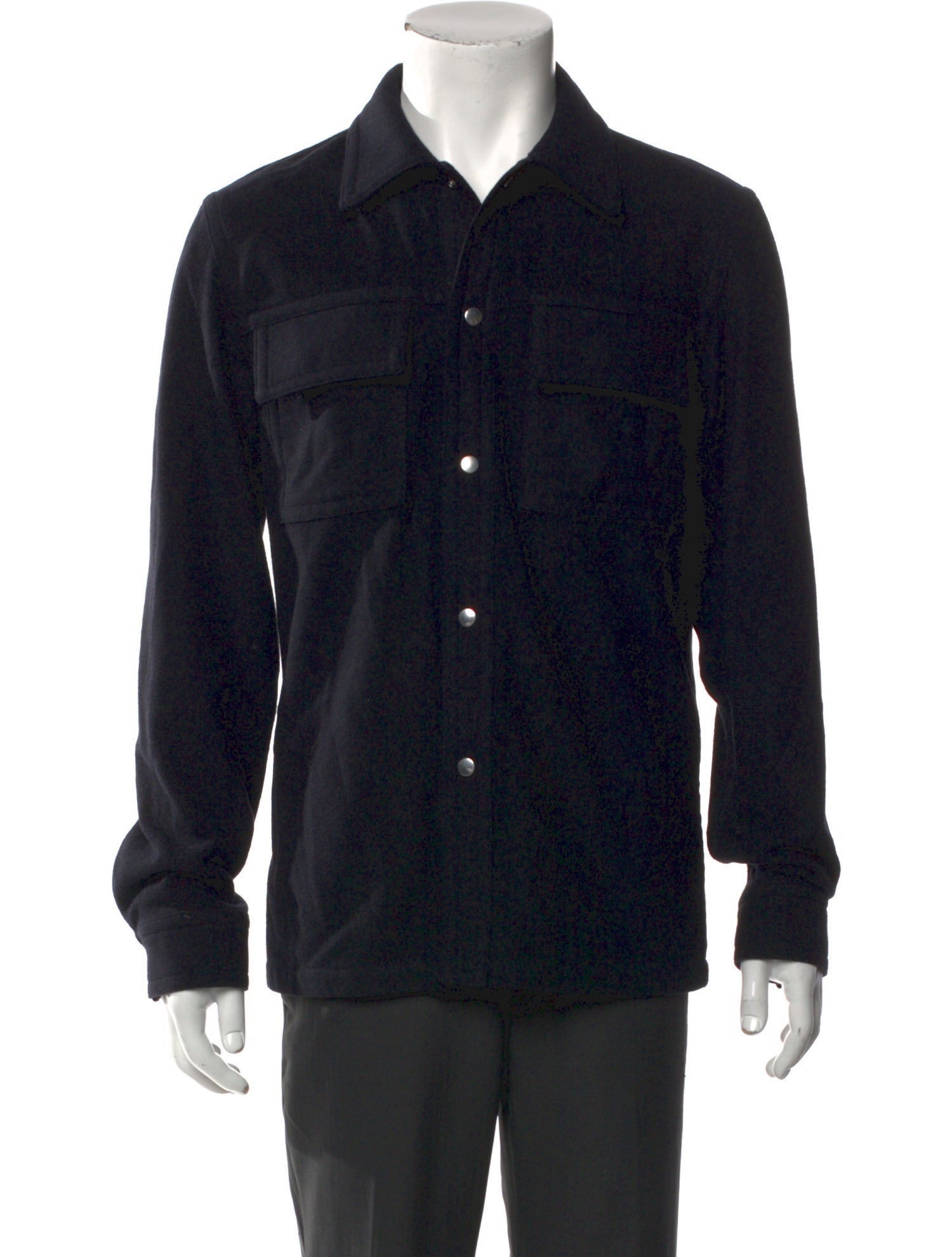 Sandro Wool Long Sleeve Shirt