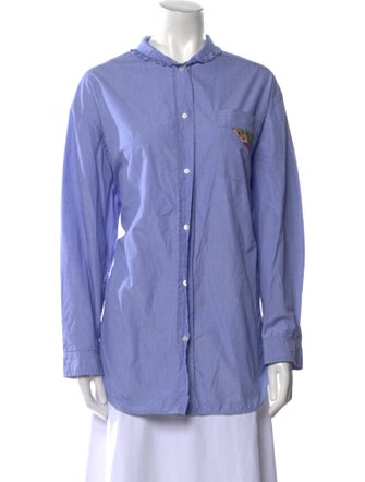 Sandro Long Sleeve Button-Up Top