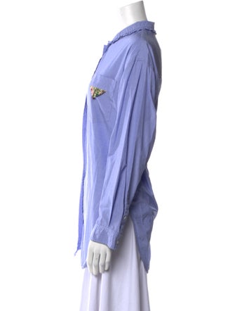 Sandro Long Sleeve Button-Up Top