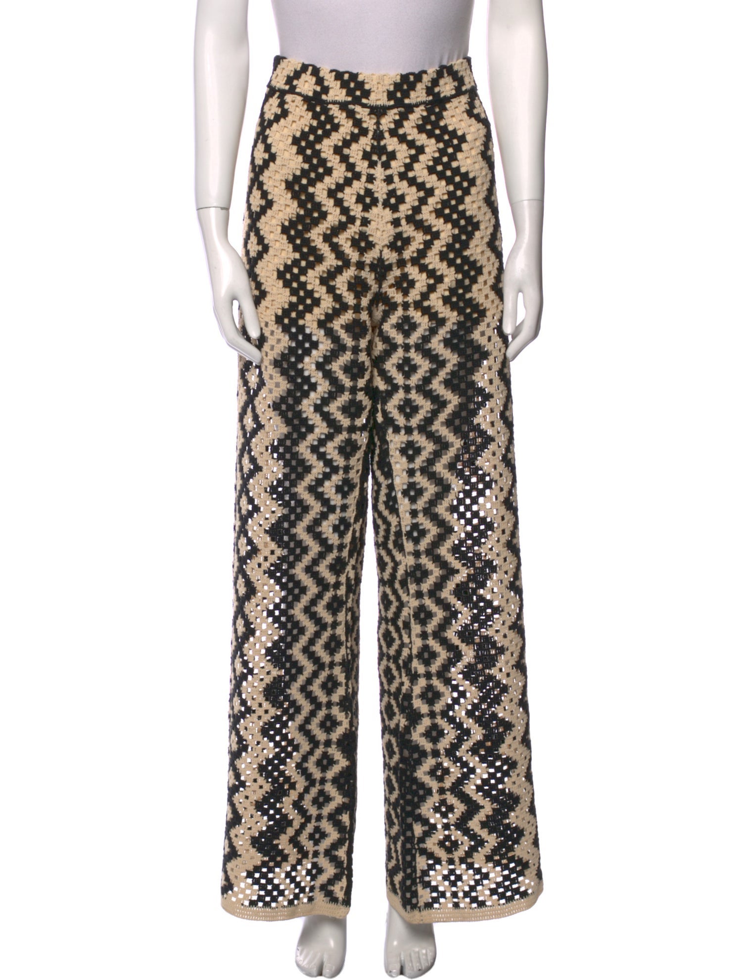 Sandro Printed Wide Leg Pants