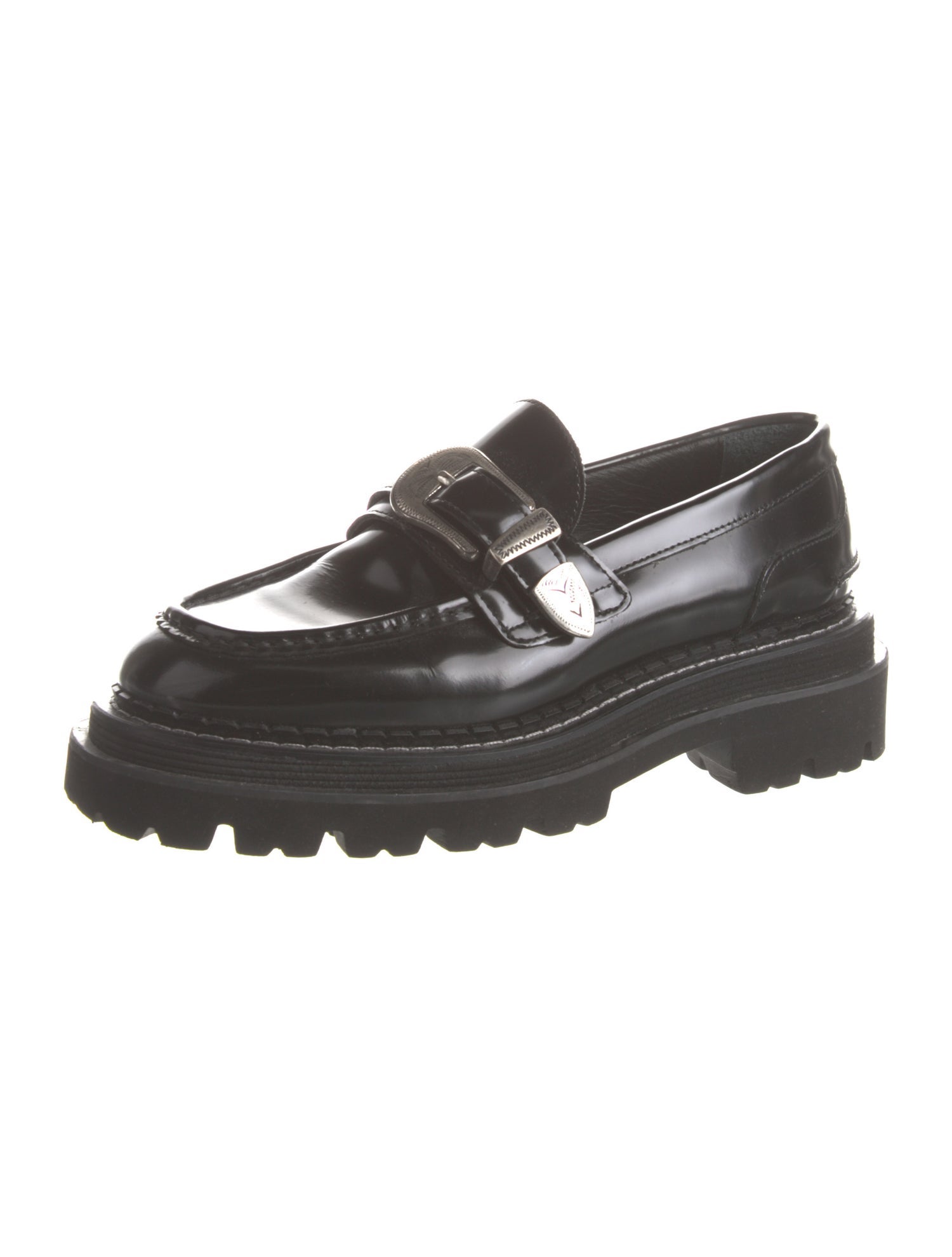 Sandro Leather Tassel Accents Loafers
