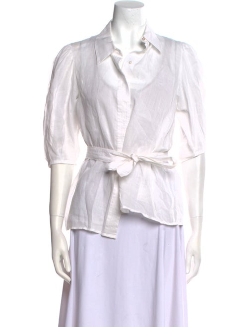 Sandro Three-Quarter Sleeve Button-Up Top