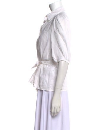 Sandro Three-Quarter Sleeve Button-Up Top