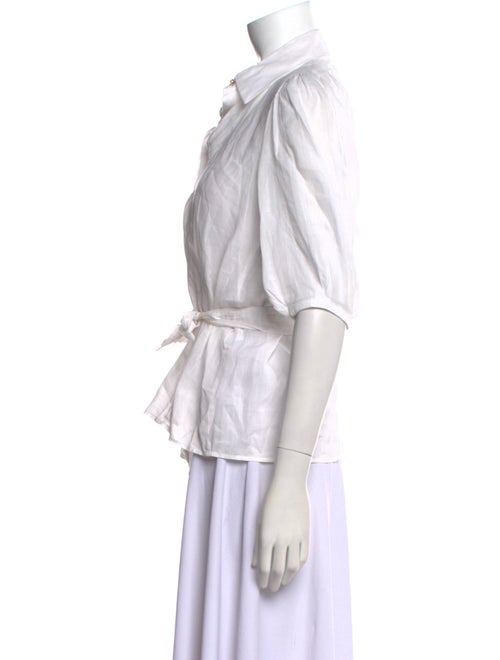 Sandro Three-Quarter Sleeve Button-Up Top