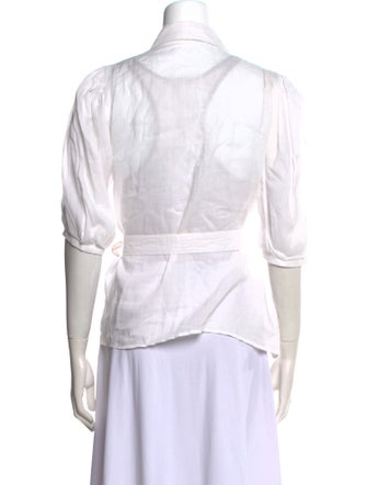 Sandro Three-Quarter Sleeve Button-Up Top