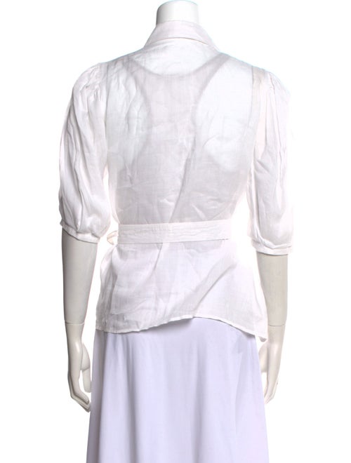 Sandro Three-Quarter Sleeve Button-Up Top