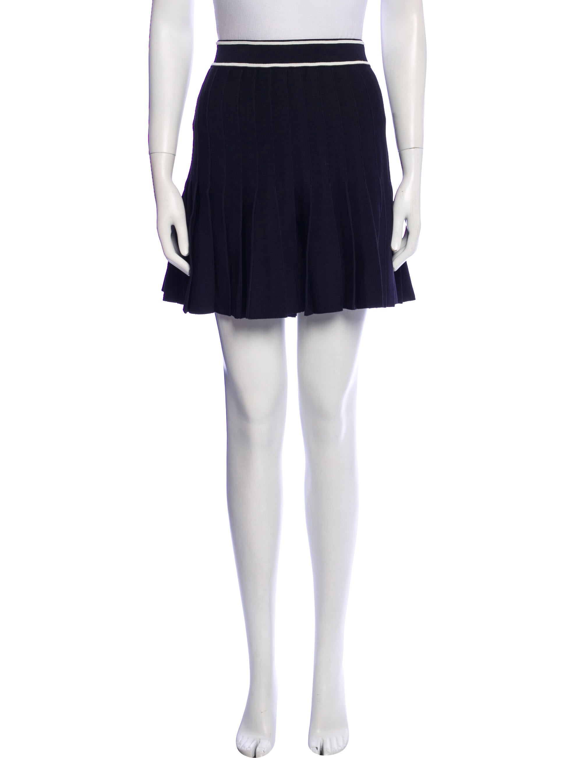 Sandro Pleated Accents Mini Skirt