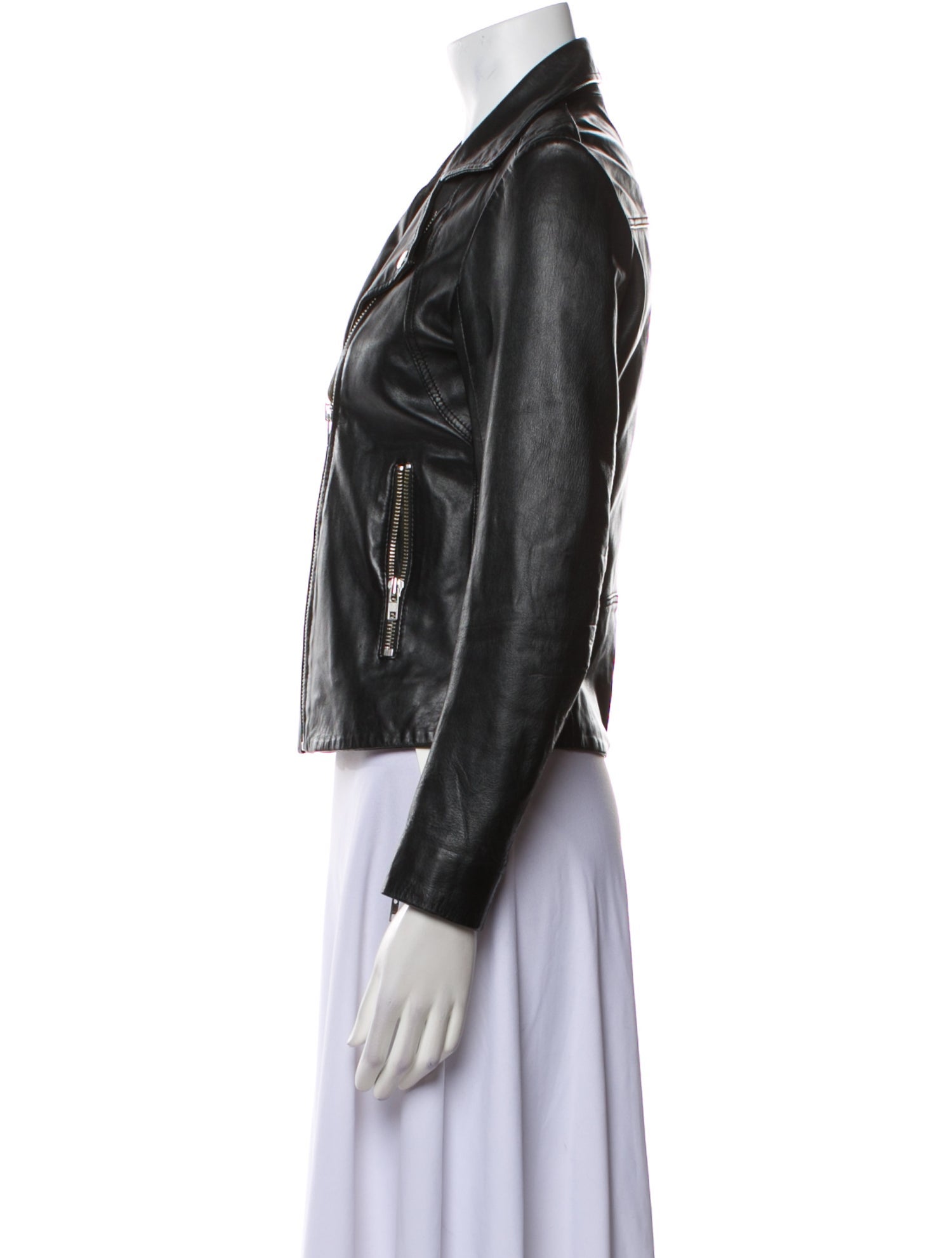 Sandro Leather Biker Jacket