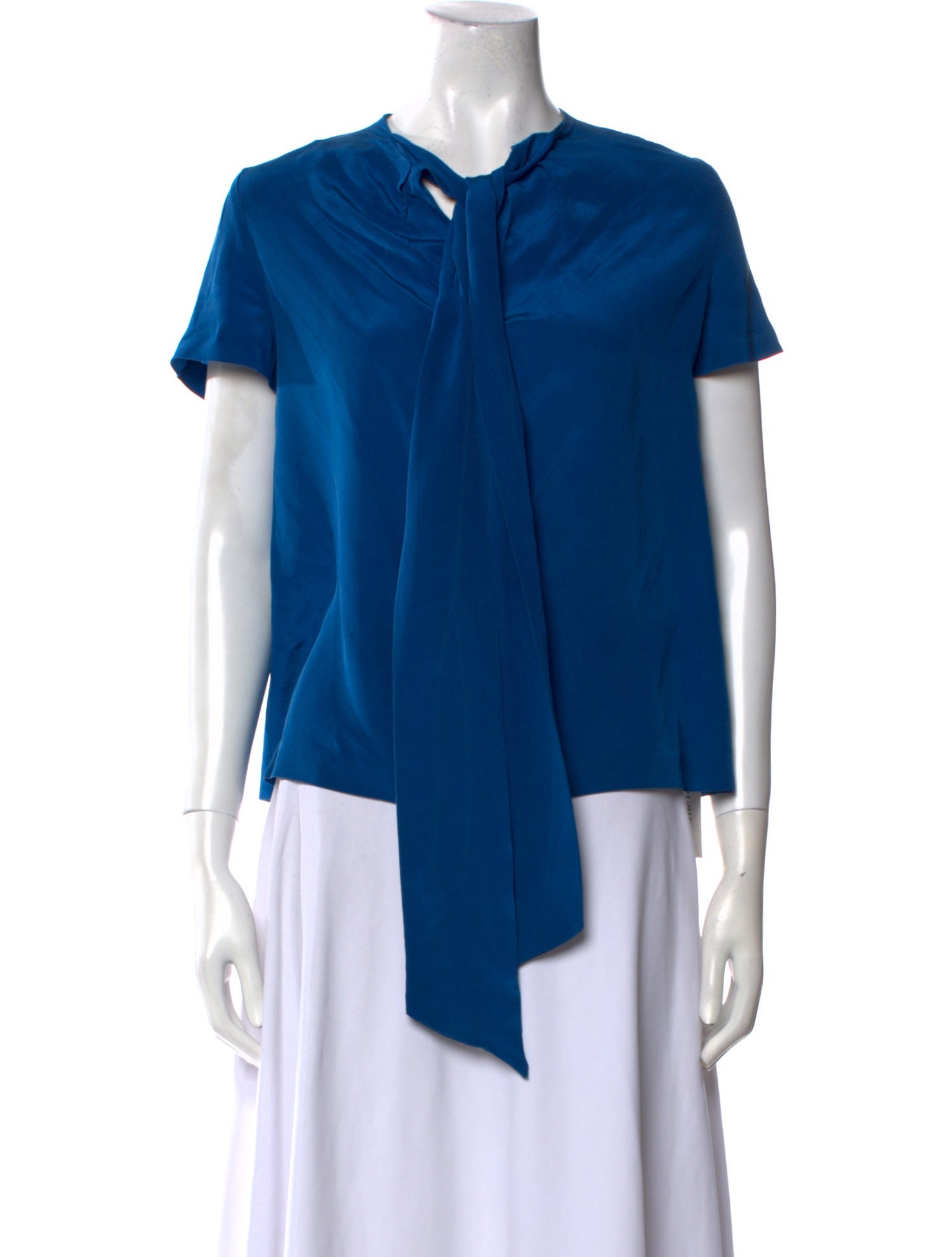 Sandro Silk Tie Neck Blouse