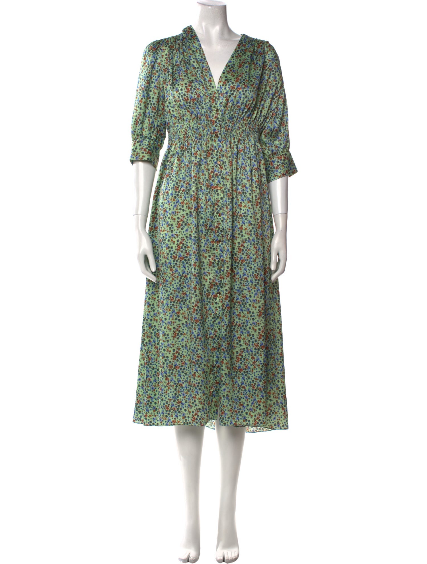 Sandro Floral Print Long Dress