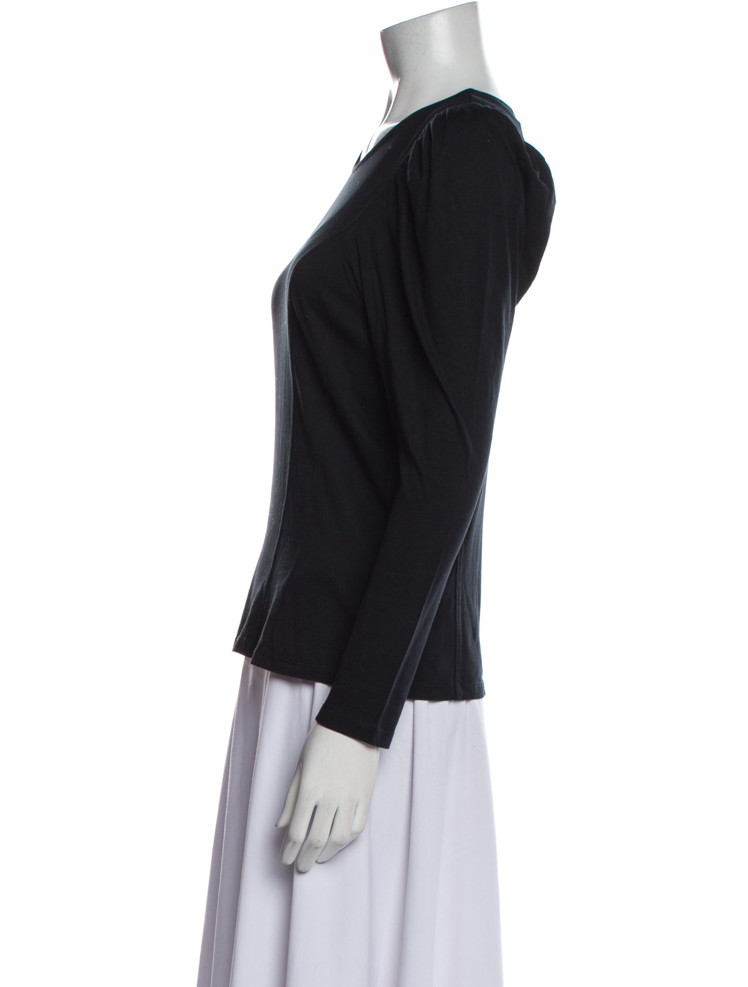 Sandro Scoop Neck Long Sleeve Top