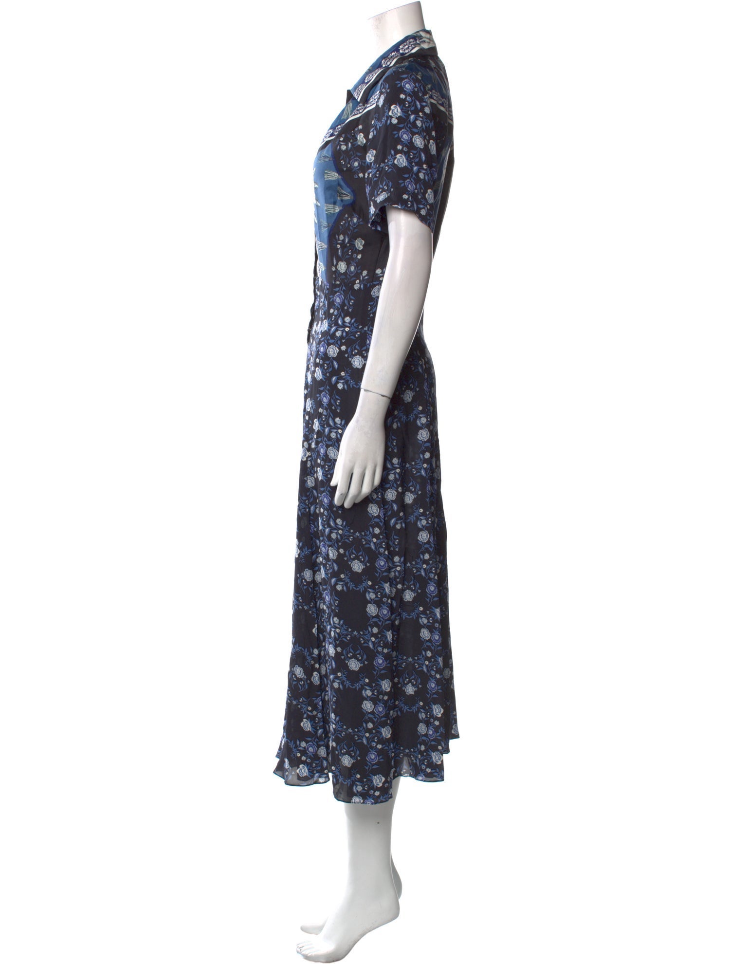 Sandro Floral Print Long Dress