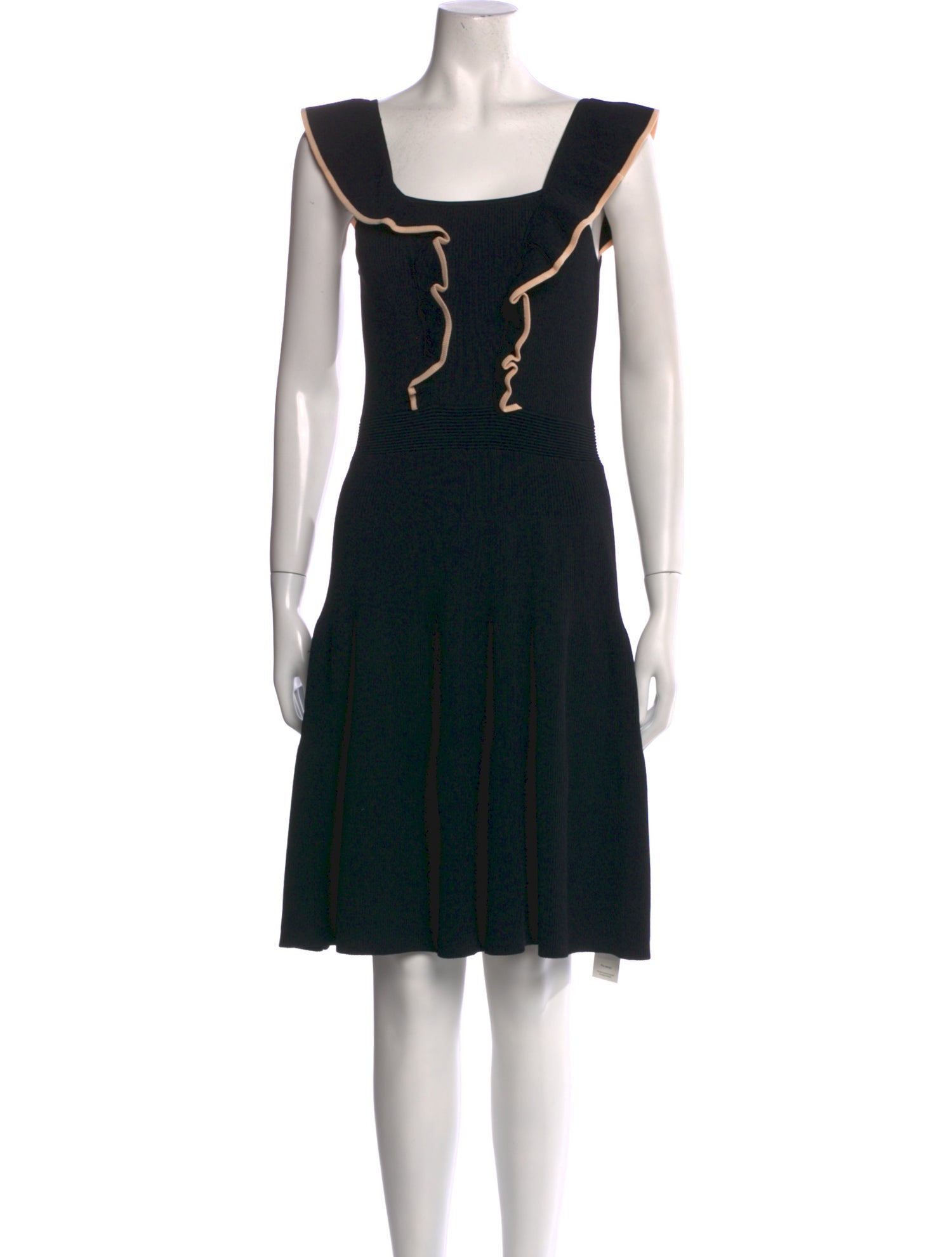 Sandro Square Neckline Knee-Length Dress